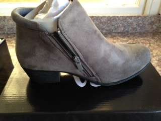 **STUNNING LADIES GREY SUEDE LIKE SHORT HEEL BOOT*** SIZE 5 1/2***BRAND NEW**