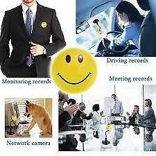 **Smiley Face Hidden Badge Video Camera (Meeting, Monitoring, Driving, Voice**BRAND NEW BOXED SET**