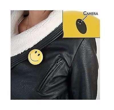 **Smiley Face Hidden Badge Video Camera (Meeting, Monitoring, Driving, Voice**BRAND NEW BOXED SET**