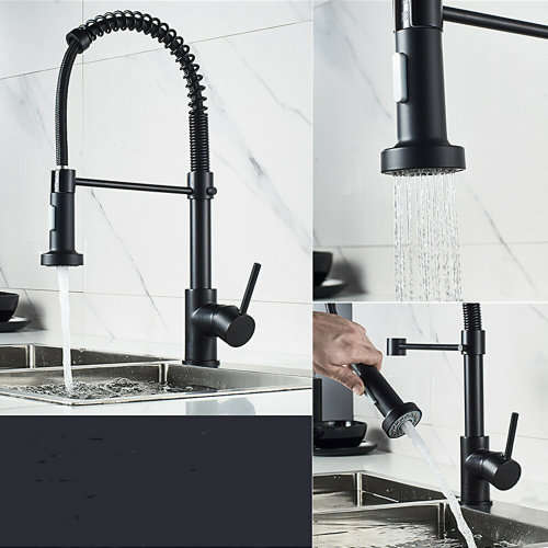 High Quality Matt Black Kitchen Pull Out Sink Faucet, Tap, Mixer - IN STOCK