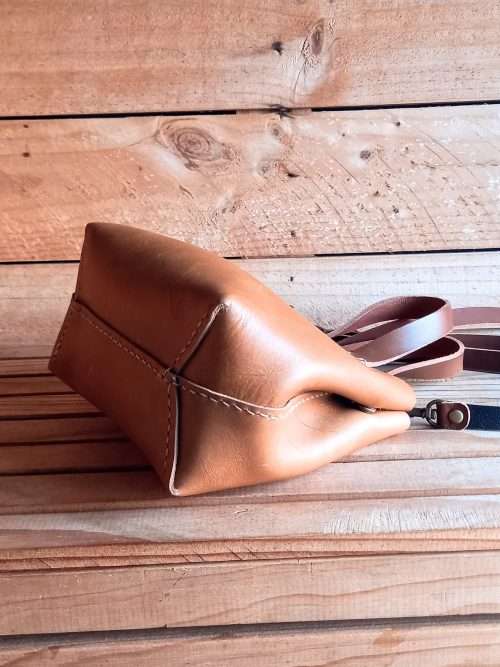 Genuine Leather Bag -  Mini Tote Sling - Tan/Toffee/Brown - IN STOCK
