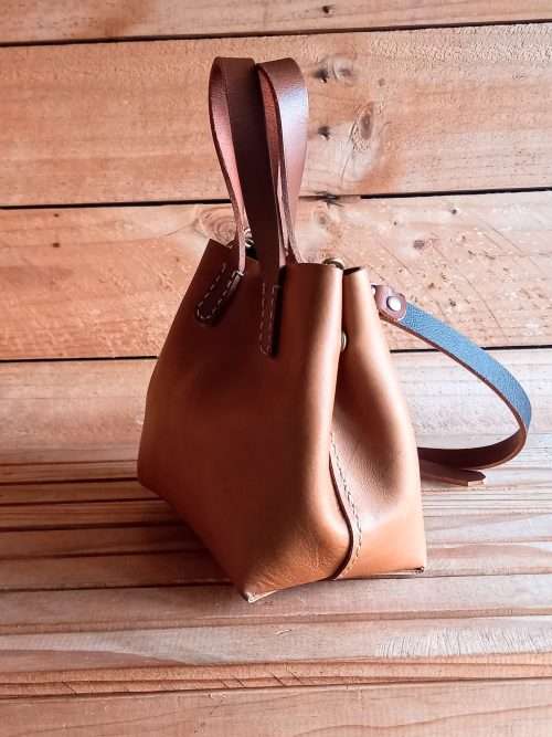 Genuine Leather Bag -  Mini Tote Sling - Tan/Toffee/Brown - IN STOCK