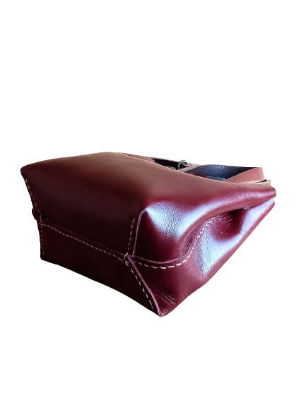 Genuine Leather Bag -  Mini Tote Sling - Tan/Toffee OR Ruby - Two colours - IN STOCK - FREE SHIPPING