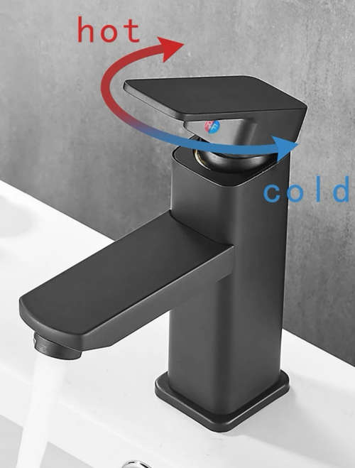 Black Basin Mixer Tap