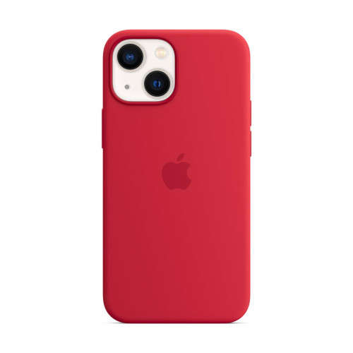 Original Apple Silicone Case with MagSafe for iPhone 13 mini - CHALK PINK & RED -Brand New-Open Box