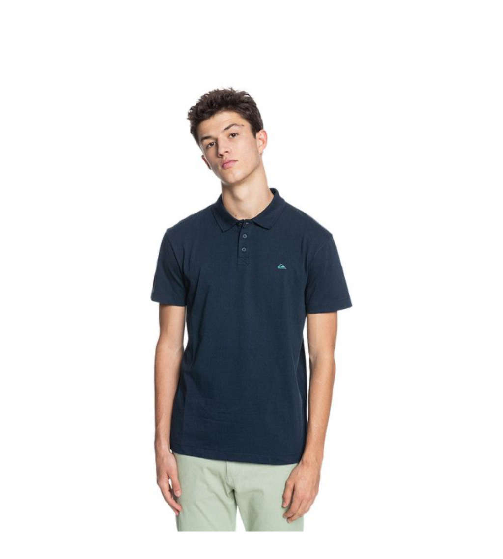 Quiksilver Men`s Essentials Polo T-Shirt Bundle X 3 - Medium - Brown, Navy, Black