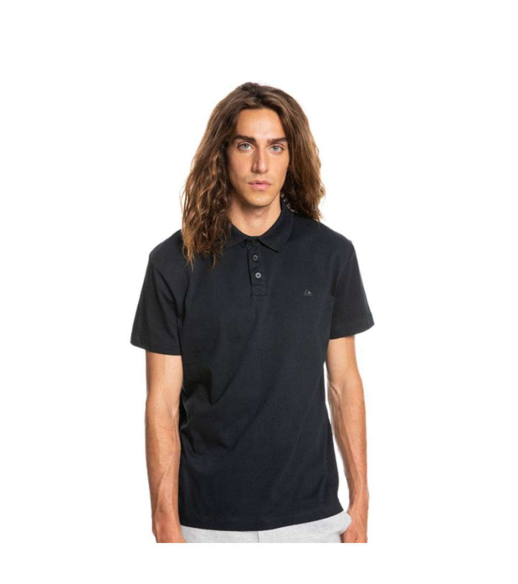 Quiksilver Men`s Essentials Polo T-Shirt Bundle X 3 - Medium - Brown, Navy, Black