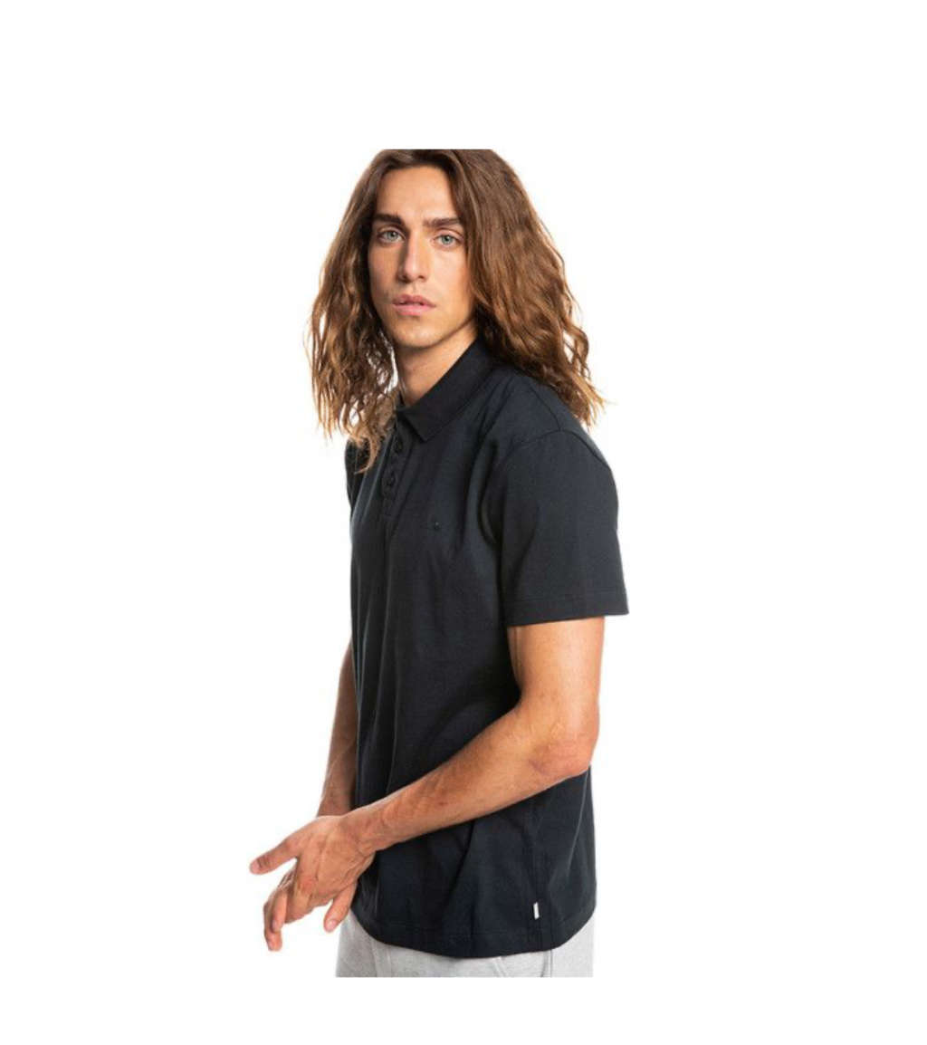 Quiksilver Men`s Essentials Polo T-Shirt Bundle X 3 - Medium - Brown, Navy, Black