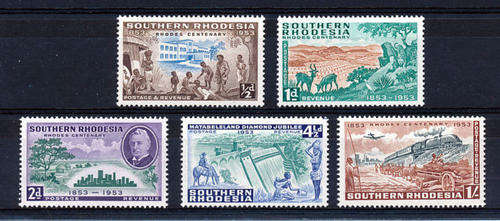 SOUTHERN RHODESIA 1953 RHODES CENTANNARY COMPLETE SET MH 1953