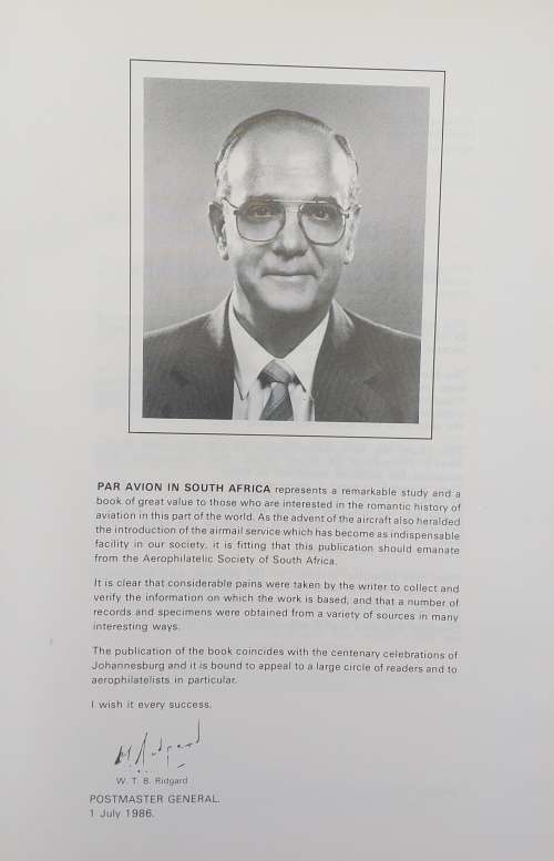 SCARCE PAR AVON AIRMAIL HISTORY OF SOUTHERN AFRICA BOOK BY JOHN BURRELL-SCARCE TO FIND