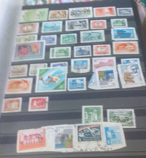 STAMP ALBUM DAVO (NERO F) 16  PAGES BOTH SIDES ALMOST FULL MOSTLY USED /MH HUNGARY AND GREECE