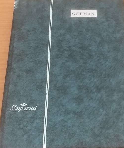 GERMANY IMPERIAL ALBUM OLD AND NEW MIXED LOT 10 PAGES BOTH SIDES FULL WITH STAMPS