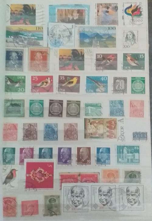 GERMANY IMPERIAL ALBUM OLD AND NEW MIXED LOT 10 PAGES BOTH SIDES FULL WITH STAMPS