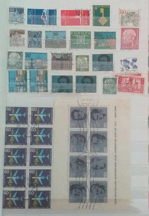 GERMANY IMPERIAL ALBUM OLD AND NEW MIXED LOT 10 PAGES BOTH SIDES FULL WITH STAMPS