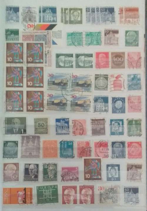 GERMANY IMPERIAL ALBUM OLD AND NEW MIXED LOT 10 PAGES BOTH SIDES FULL WITH STAMPS