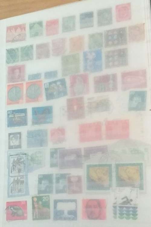 GERMANY IMPERIAL ALBUM OLD AND NEW MIXED LOT 10 PAGES BOTH SIDES FULL WITH STAMPS