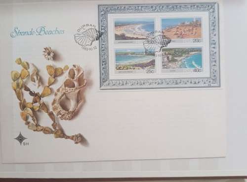 IDEAL ALBUM 8 DOUBE PAGES MOSTLY FISH RELATED FDCS AND STAMPS ALBUM INCLUDED