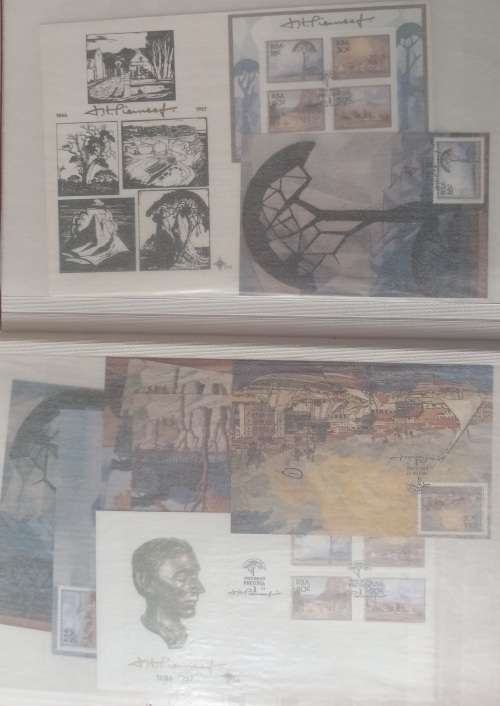 IDEAL ALBUM 8 DOUBE PAGES MOSTLY FISH RELATED FDCS AND STAMPS ALBUM INCLUDED