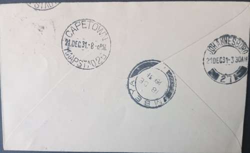 IMPERIAL AIRWAYS FIRST FLIGHT MOSHI-CAPETOWN 1931