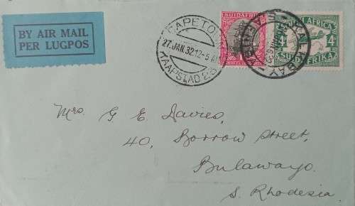 IMPERIAL AIRWAYS FIRST FLIGHT CAPETOWN TO BULAWAYO 1932