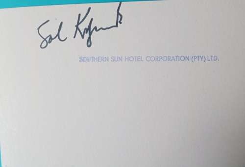 SIGNED SOL KERZNER POST CARD-SCARCE