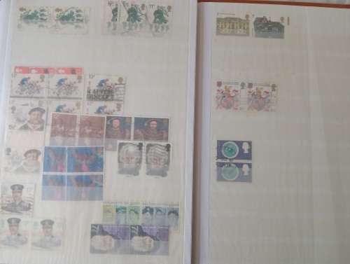 GB PRINZ 4016 ALBUM 16 PAGES OF MOSTLY QE11 AND FEW KGV STAMPS MOSTLY USED (#C4)