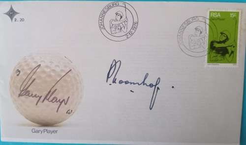 SIGNED FDC - BY GARY PLAYER & MINISTER PIET KHOORNHOF- SEE SCAN FOR CONDITION
