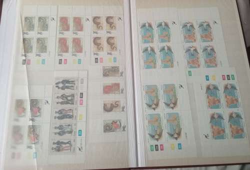 KEK ALBUM 8 PAGES WITH MANY CONTROL BLOCKS (90) FROM BOP//CESKEI/TRANSKEI/VENDA (#C16)