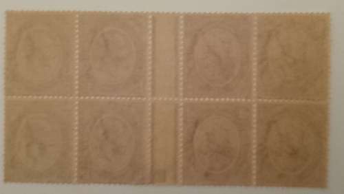 1913 Union KH MM/UMM Gutter Block of 8