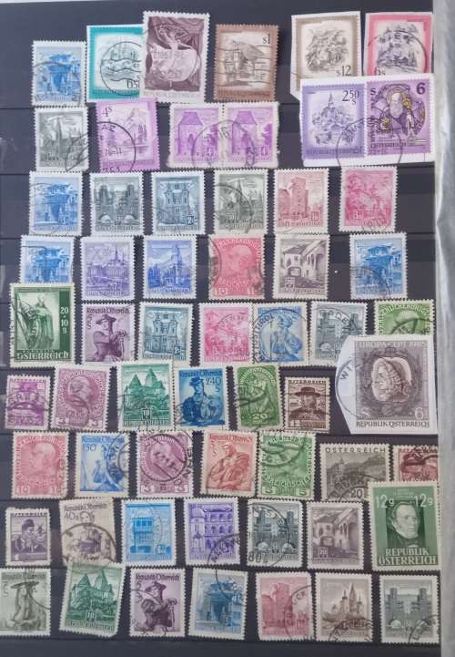 DAVO NEROFF 22 PAGES ALBUM HAS 9 PAGES OF AUSTRIAN STAMPS USED SOME OLDER ONES