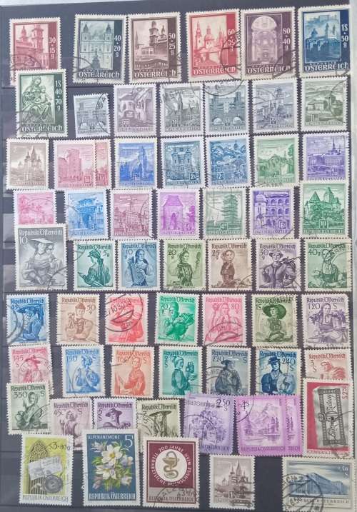 DAVO NEROFF 22 PAGES ALBUM HAS 9 PAGES OF AUSTRIAN STAMPS USED SOME OLDER ONES