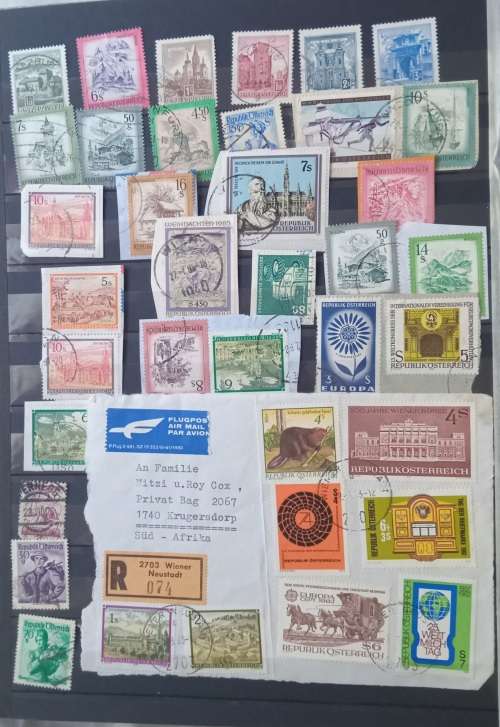 DAVO NEROFF 22 PAGES ALBUM HAS 9 PAGES OF AUSTRIAN STAMPS USED SOME OLDER ONES