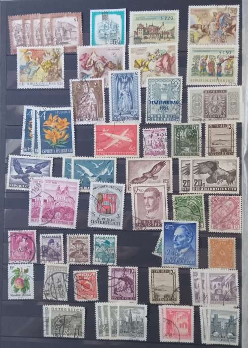 DAVO NEROFF 22 PAGES ALBUM HAS 9 PAGES OF AUSTRIAN STAMPS USED SOME OLDER ONES