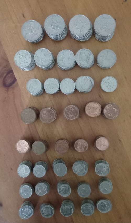 RSA BULK LOT OF 1.6KG OF COINS 1/2/5/10/20/50 CENTS-SEE DETAILS BELOW
