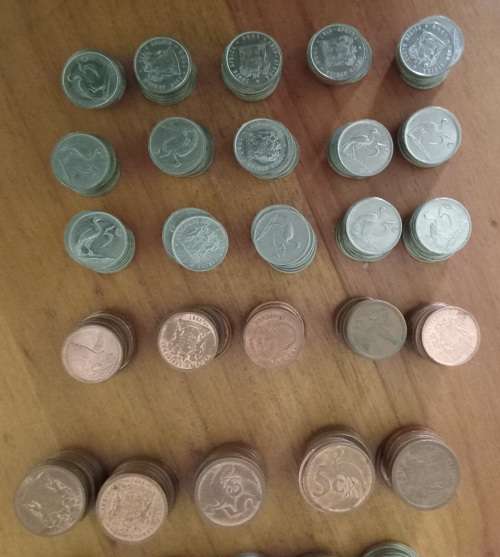 RSA BULK LOT OF 1.6KG OF COINS 1/2/5/10/20/50 CENTS-SEE DETAILS BELOW