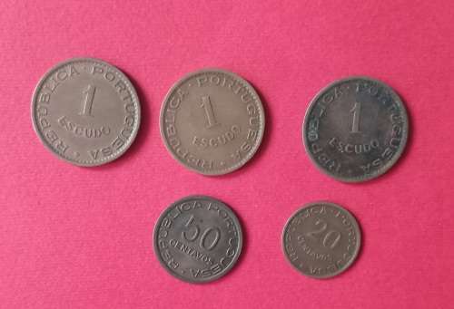 MOCAMBIQUE REPUBLIC PORTUGAL ESCUDO AND CENTAVOS COINSX6 1945-60s