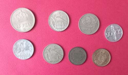 SPAIN 9X COINS
