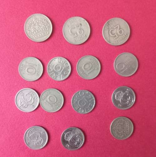 SWEDEN X 14 COINS