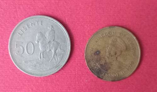 LESOTHO X2 COINS