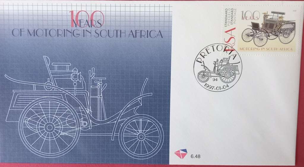RSA 100 YEARS OF MOTERING IN SOUTH AFRICA  FDC 1997