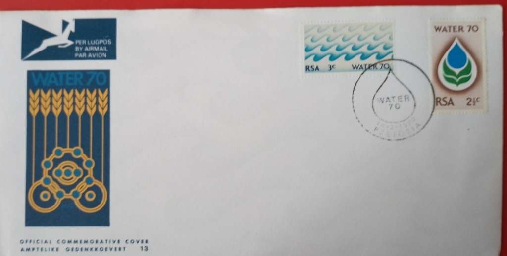 1970 RSA Water 70 FDC 13 NOT ADDRESSED