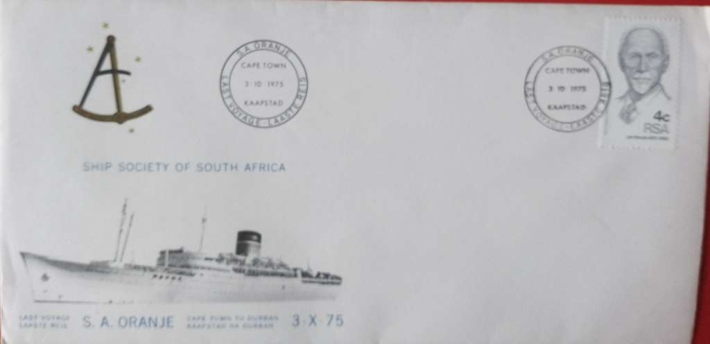 SHIP SOCIETY OF SA S.A ORANJE 1975 LAST VOYAGE