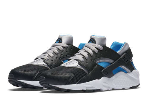 Nike Huarache Run  Youth  size 4 UK/SA : photo blue grey and white