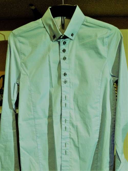 IDENTITY SLIMFIT  Longsleeves  SHIRT : MEN/YOUTH SIZE : SMALL : POWDER BLUE