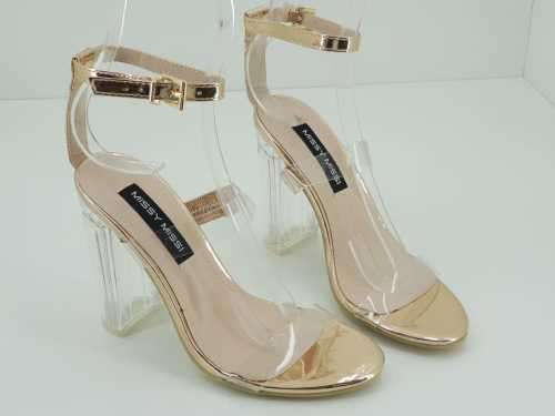 MISSY MISSI ROSEGOLD HEELS : NEW : IN BOX :  SIZE 6  : LADIES UK SIZE