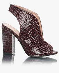 BLOCK HEELS -BURGUNDY -UK 4