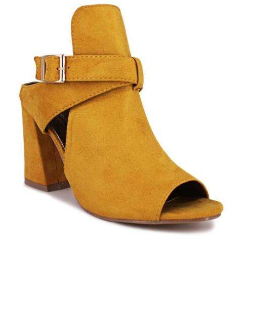BLOCK HEELS - MUSTARD SEDUCTION : UK/SA SIZE 6