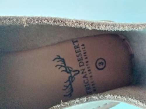 Genuine Leather Tan Nubuck African Desert Vellie. Size 7