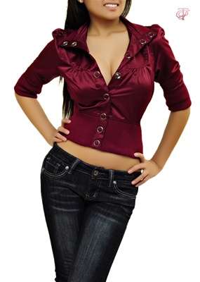 BURGUNDY TOP FASHION JACKET-HIGH QUALITY JACKET. MADE IN USA.