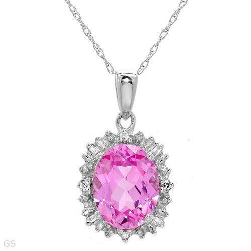 Brand New Necklace With 3.50CTW Clean GENUINE DIAMONDS and Sapphire in WHITE GOLD